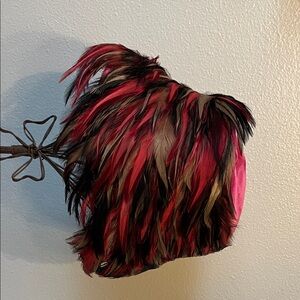 Modern Miss Vintage 1950 Vibrant Feathered Hat kept non smoking home